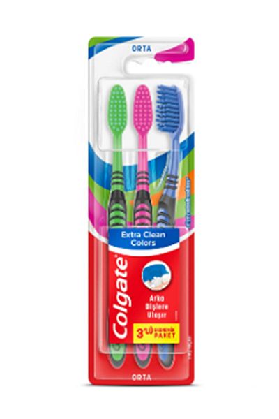 Colgate Toothbrush Extra Clean Colors 3 Pcs