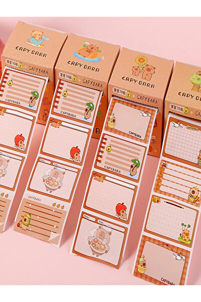 ÖZ OFİS Capybara Kapibara Okul Etiket Seti- 70 Adet- Ajanda, Günlük, Scrapboo...