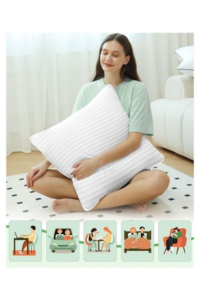 smart home Pillow Set of 3 Luxury Decorative Pillows for Bed, Sofa, and Couch with 100% Polyester Filling | Size 40 x 40 cm