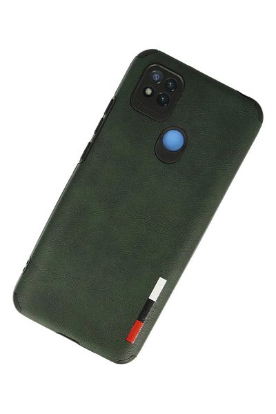 CepteToptan حافظة هاتف Xiaomi Redmi 9C من السيليكون والجلد - أخضر - MKİ9247-5733