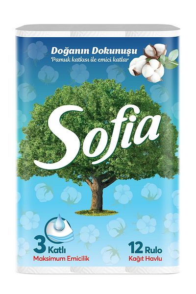 Sofia Paper Towels 12 Pieces Kitchen