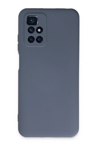 CepteToptan حافظة هاتف Xiaomi Redmi 10 2022 مصنوعة من السيليكون المخملي الداخلي - رمادي - MKİ2571-7693