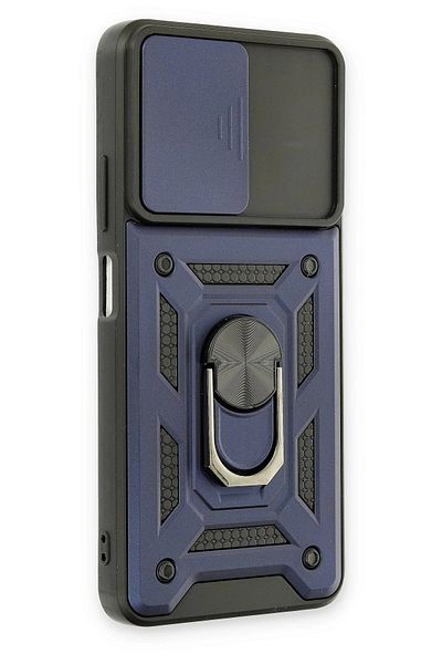 CepteToptan حافظة هاتف Xiaomi Poco M4 Pro 5G من السيليكون مع حلقة عدسة Pars - أزرق داكن - MKİ5511-9311