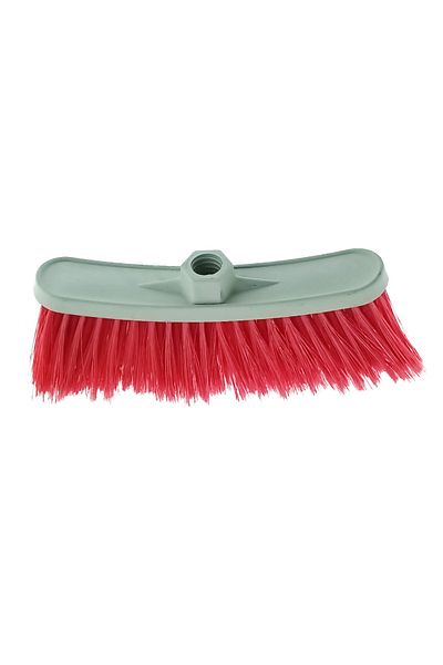 OEM Curved Broom, Dimensions 280 X 125 X 44mm, Without Handle, Length of Pile 90mm, Plastic, Grey With Red
