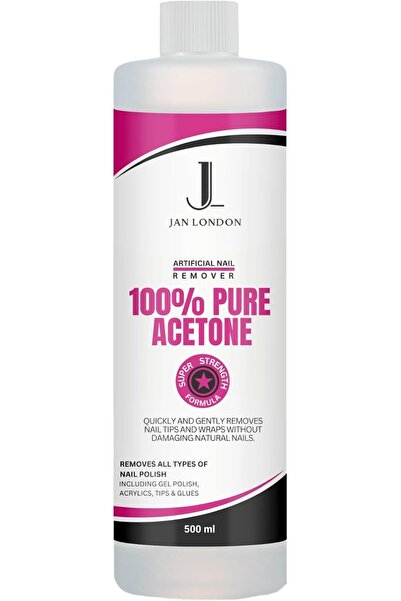 JAN LONDON أسيتون JL نقي ١٠٠٪، ٥٠٠ مل | مزيل طلاء أظافر احترافي للجل والأكريل...