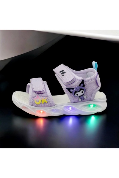 JOJO KIDS Light-up kuromi sandals for girls, velcro and very light sandals, flexible sandals.