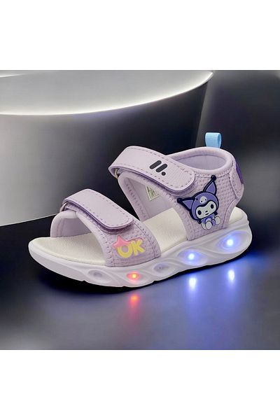 JOJO KIDS Light-up kuromi sandals for girls, velcro and very light sandals, flexible sandals.