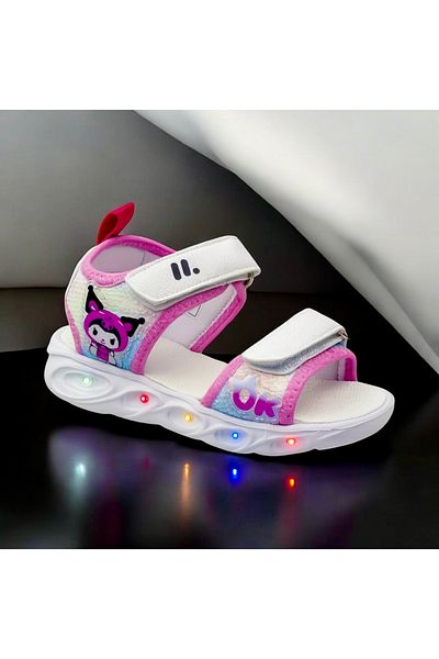 JOJO KIDS Light-up kuromi sandals for girls, velcro and very light sandals, flexible sandals.