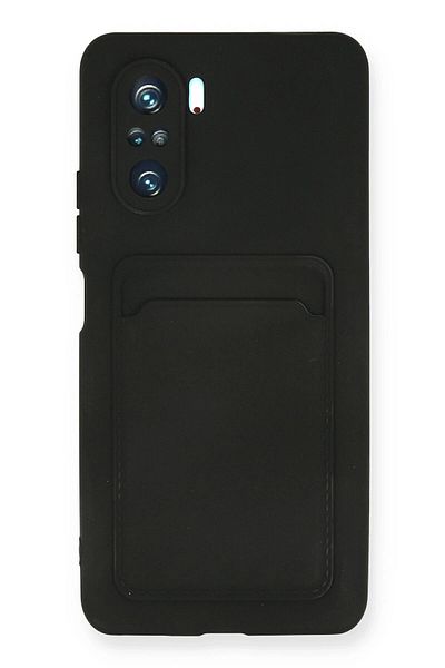 CepteToptan حافظة هاتف Xiaomi Mi 11i من السيليكون مع بطاقة عمل Kelvin - أسود - MKİ1067-7320