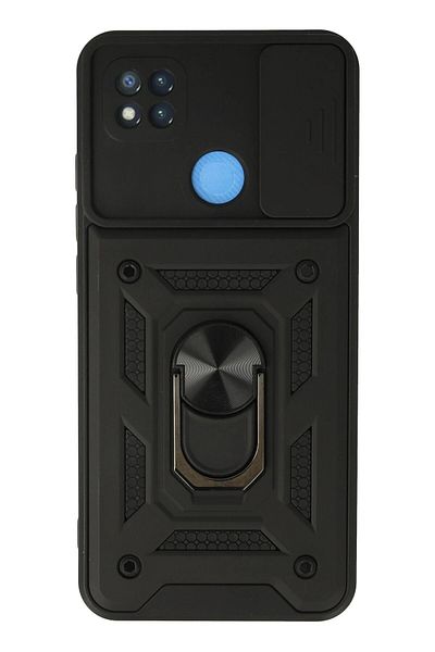 CepteToptan جراب هاتف Xiaomi Redmi 9C من السيليكون مع حلقة عدسة Pars - أسود - MKİ1783-9292