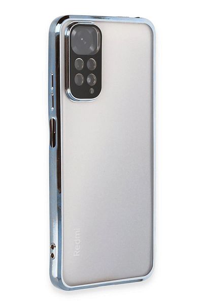 CepteToptan حافظة هاتف Xiaomi Redmi Note 11 من السيليكون مع عدسة - أزرق فاتح - MKİ3554-8059