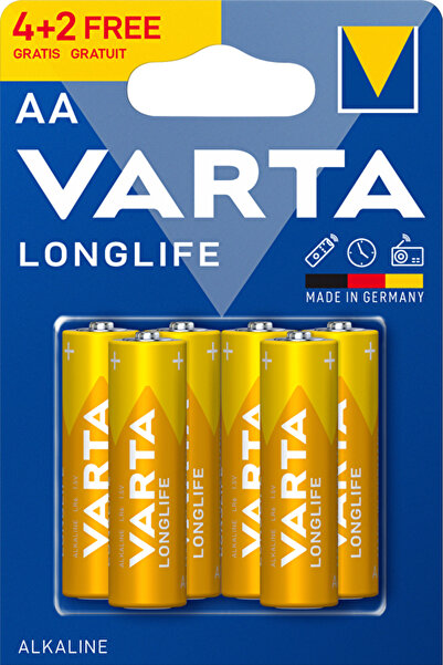 Varta Longlife Extra 6'lı Kalem Pil
