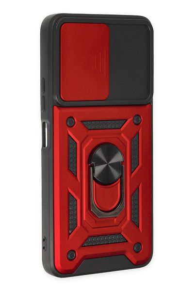 CepteToptan حافظة هاتف Xiaomi Poco X3 GT من السيليكون مع حلقة عدسة Pars - أحمر - MKİ3990-9079