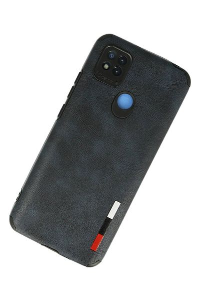 CepteToptan حافظة هاتف Xiaomi Redmi 9C من السيليكون والجلد - أزرق داكن - MKİ7250-5816