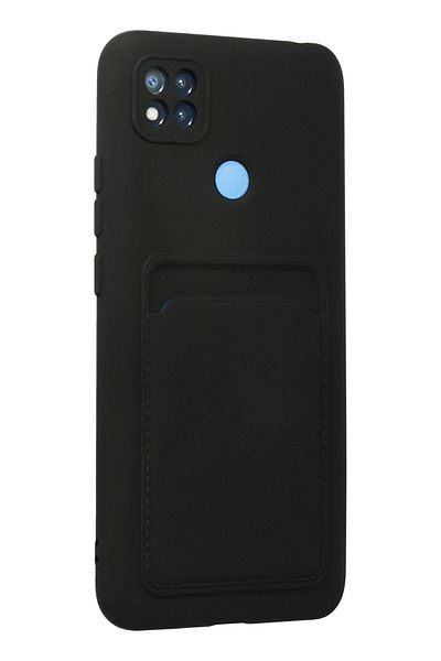 CepteToptan حافظة هاتف Xiaomi Redmi 9C من السيليكون مع بطاقة عمل كلفن - أسود - MKİ2207-3381
