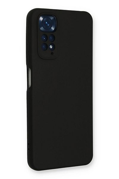 CepteToptan حافظة هاتف Xiaomi Redmi Note 11 مصنوعة من السيليكون المخملي الداخلي - أسود - MKİ4284-1697