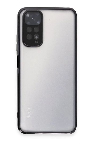 CepteToptan حافظة هاتف Xiaomi Redmi Note 11 من السيليكون مع عدسة - أسود - MKİ8724-1363