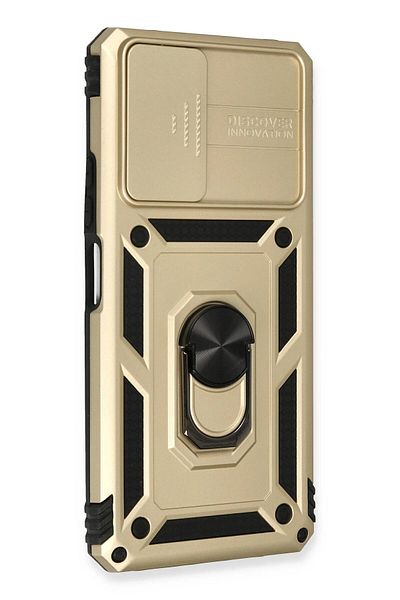 CepteToptan حافظة هاتف Xiaomi Redmi Note 10 Pro من السيليكون مع حلقة عدسة Pars - ذهبي - MKİ8264-5551