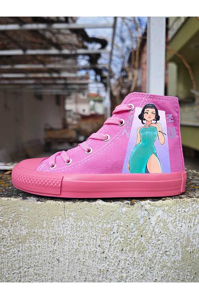 LİASSHOES K-Pop Demon Hunters Demon Slayers Zoey imprimeu Fete Copii Pantofi sport visuri