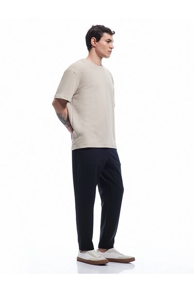 Koton New Season Elastic Waist Pocket Detailed Buttoned Chino Trousers