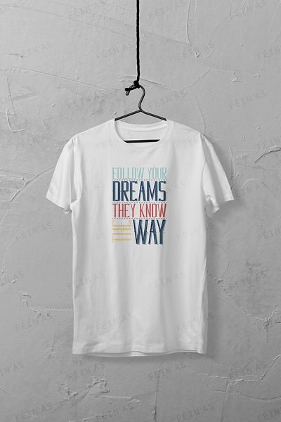 feinas Ανδρικό Tshirt - Ακολουθήστε τα όνειρά σας