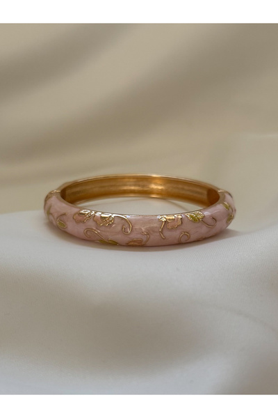 MODA Pembe Mineli Kalın Bilezik