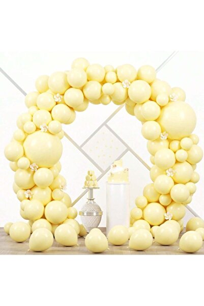 PARTİ AŞKI Sarı Makaron Balon 10 Adet &12 Inç 30 Cm& Doğum Günü Bride To Be P...
