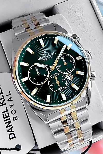 Daniel Klein Gift Original Men Wristwatch Waterproof Two Colors Steel Cord Gift Bracelet Dke2137C3