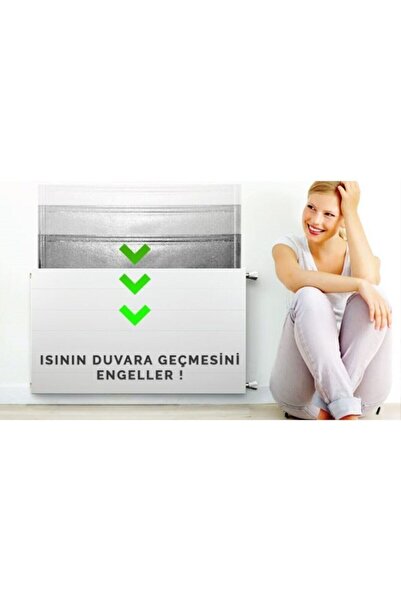 KL HOME 10mm Kalınlık -50cmx100cm Tasarruf Kalorifer Petek Arkası Isı Doğalgaz Faturan Düşür (1 adet fiyat)