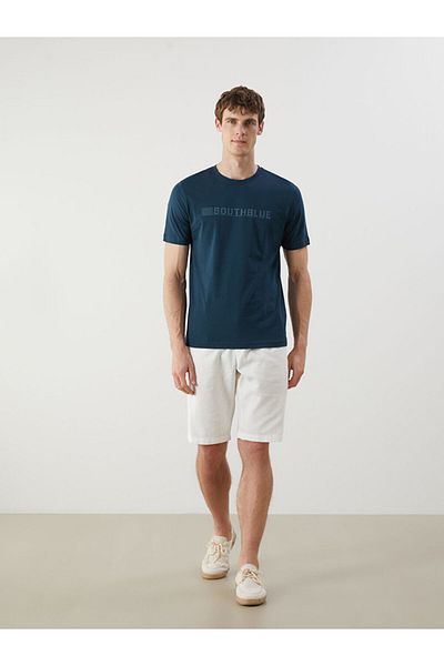LC Waikiki New Season Crew Neck Printed Combed Cotton Men's T-Shirt - S5R653Z8
