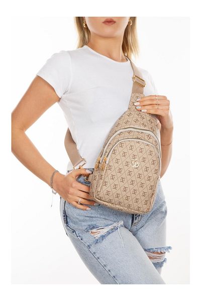 Newish Polo Newish Polo Patterned Women's Crossbody Single Handle Chest and Shoulder Backpack-Crossbody Bag