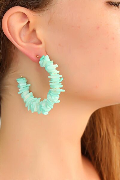 Genel Markalar Mavi Taşlı Sallantı Küpe