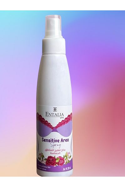 ENTALIA Thai Intimate Wash Spray for Lightening, Softening, Soothing, Cleaning, Moisturizing and Lightening Sensitive Areas with Rose Extract 200ml