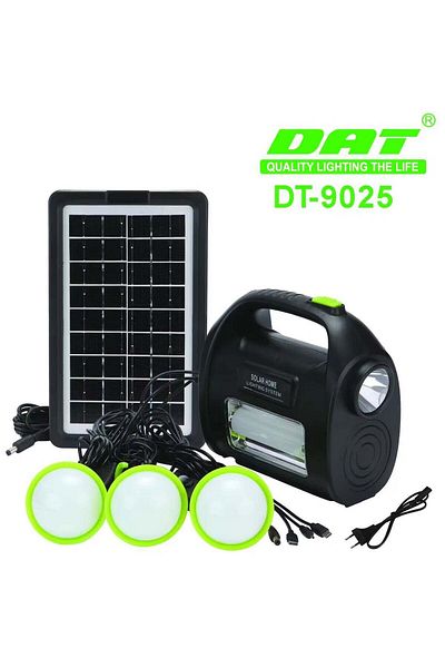 Generic Portable solar lighting system with PowerBank + 3 bulbs and USB function rechargeable led emergency