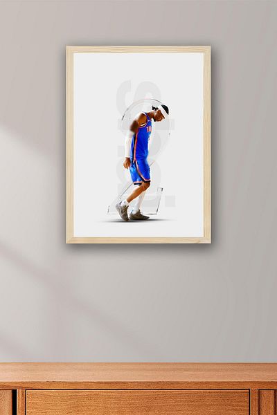 Saturn Pictură înrămată de Shai Gilgeous Alexander - Pictură poster NBA de baschet