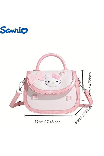 seyuse Παιδική τσάντα Hello Kitty, Sanrio Strap Συνθετική Ρυθμιζόμενη Δερμάτινη Τσάντα Ανοιχτό Μπεζ