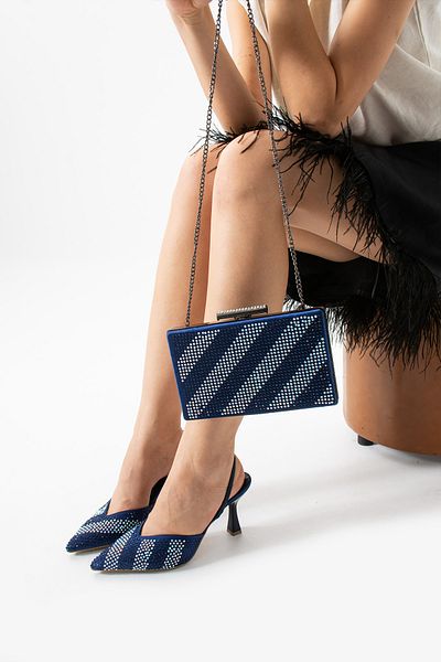 misio shoes Stone Combination Shoes and Bag Suit Evening Dress