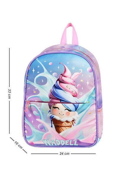 CANLOOR Waddell Licensed Ice Cream Patterned Lilac-Powder Pink Kindergarten Preschool Nursery Backpack