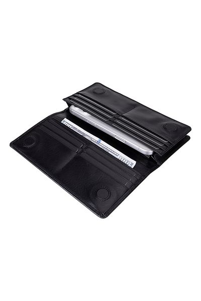 Lev Leather Genuine Leather Women's Wallet - Phone Compartment, Card Holder, Coin Compartment, Magnet Closure