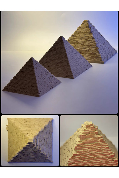 üç boyutlu haller Mısır Piramitleri 3’lü Set