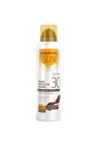 GEROVITAL Spumă de protecție solară SPF 30 Sun, 150 ml,