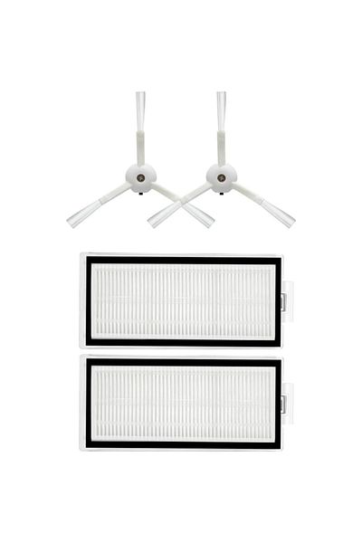 RotRever For Roborock Q8 Max,Q8 Max Plus-Q8 Pro/Q8 Ultra Compatible Replacement Side Brush Hepa Filter Set-4 Pieces