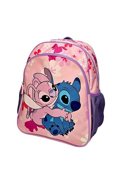 Stitch Children's backpack, 40x30x11 cm, two compartments, multicolor, reinforced and adjustable straps, Stitch