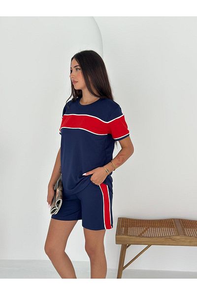 sportiness Garnish Soft Texture Modal Fabric Shorts Suit