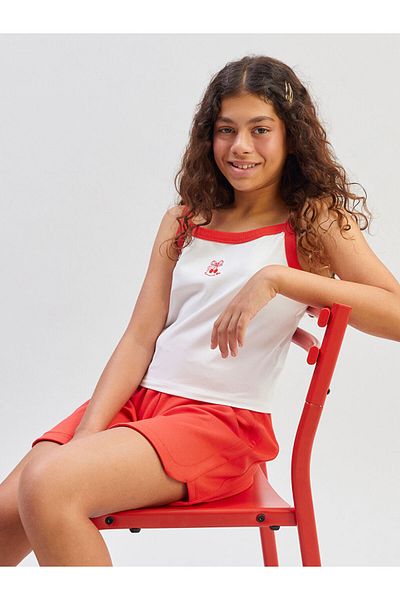 LC Waikiki New Season Square Collar Girls Crop Undershirt - S5Ik66Z4