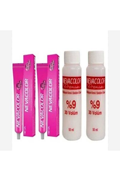 Neva Color Premium Kalıcı Saç Boyası 8.66 - Nar Kızılı 2 adet tüp boya 2 adet...
