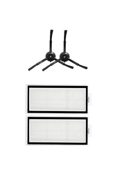 RotRever Roborock Q8 Max, Q8 Max Plus/Q8 Ultra Compatible Hepa Filter, Side Brush Set Black-4 Pieces