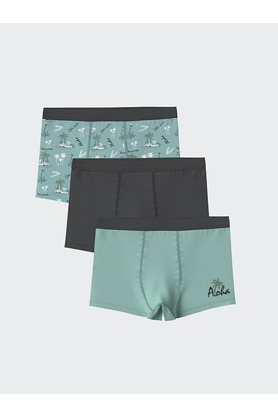 LC Waikiki New Season Printed Boy's Boxer 3-Piece - S5Hn74Z4