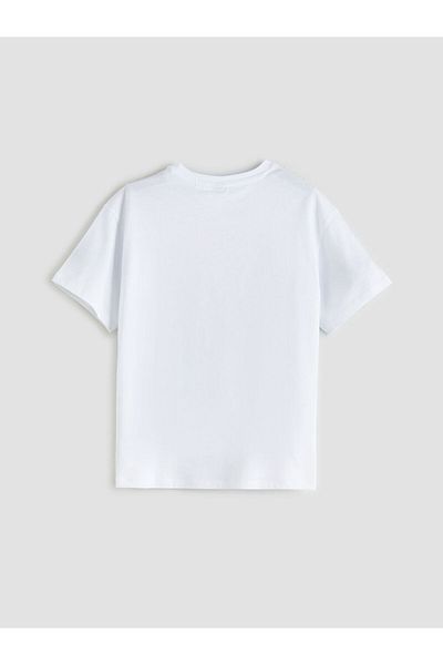 LC Waikiki White Crew Neck Kuromi Printed Girl's T-Shirt