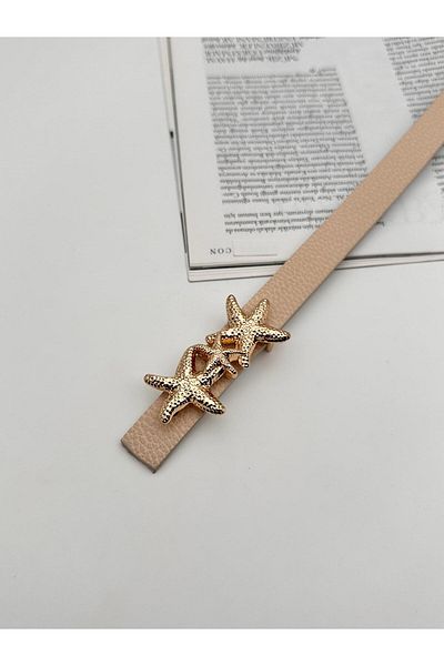 MODAM HİFA Star Buckle Gold Γυναικεία Ζώνη Φόρεμα Ζώνη Πουκάμισο Ζώνη Ζώνη Παλτό Ζώνη Παντελόνι Ζώνη